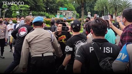 Demo Aliansi Mahasiswa Indonesia di Monas, Seorang Diduga Provokator Ditangkap