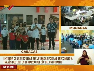 Bricomiles entregan 100% recuperada la Escuela Experimental Venezuela en Caracas