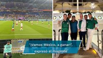 Ricardo Salinas presume lugar a nivel de cancha en el México vs Polonia