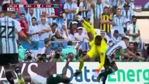Sickening moment Saudi Arabia goalkeeper smashes his team-mate with a flying knee in stoppage time of their stunning win over Argentina... as players desperately called for medics before the injured defender was carried off on a stretcher