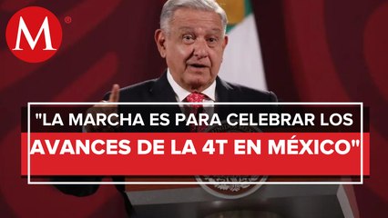 AMLO dice que marcha del domingo es para celebrar: “que vayan vestidos del color que sea”