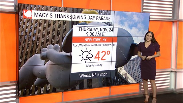 Forecast for the Thanksgiving Day Parade