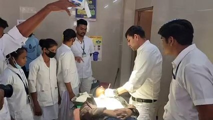 एथलेटिक्स स्पर्धा के अभ्यास के दौरान छात्र को लगा भाला
