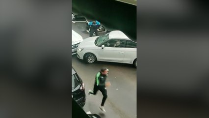 Las imágenes del tiroteo en Alcorcón y de los momentos de tensión tras un control policial