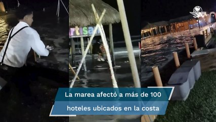 Marejada arruina fiesta de XV años en playa Chachalacas, Veracruz