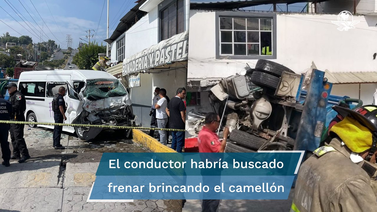 Pipa que se queda sin frenos, choca contra una combi y una casa en ...
