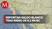 Sismo de magnitud 6.2 se siente en Vicente Guerrero, Baja California