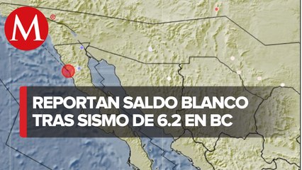 Sismo de magnitud 6.2 se siente en Vicente Guerrero, Baja California