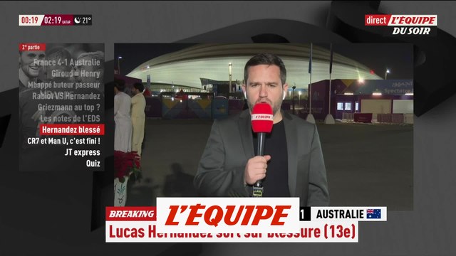 Suspicion d'une rupture des ligaments croisés pour Lucas Hernandez - Foot - CM 2022 - Bleus