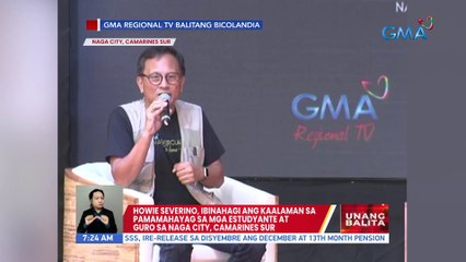 Howie Severino, ibinahagi ang kaalaman sa pamamahagi sa mga estudyante at guro sa Naga City, Camarines Sur | UB