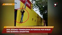 Dos jóvenes terminaron detenidos por robar una bandera argentina
