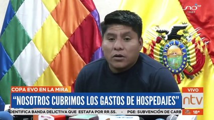 Loza: Copa Evo fue una actividad sin fines de lucro