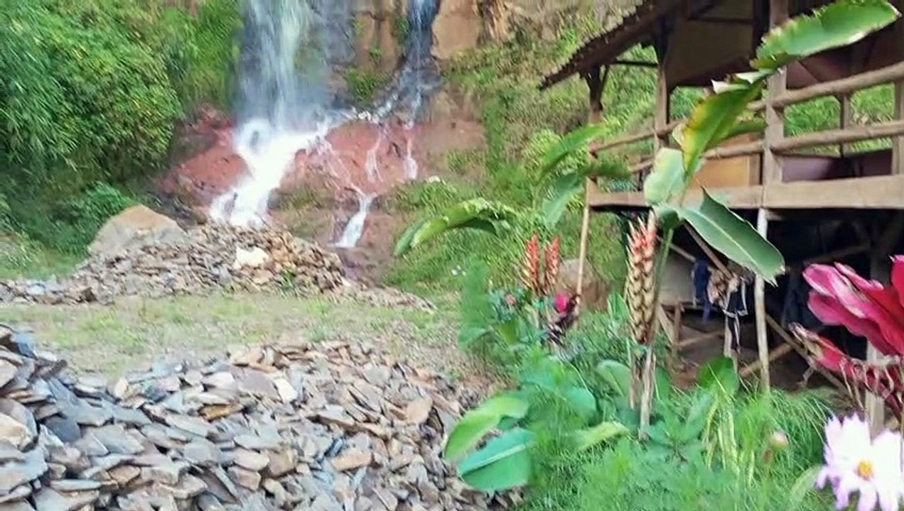 cinematic natural mini waterfall tourist attractions