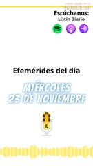 Efemérides Miércoles 23 de noviembre