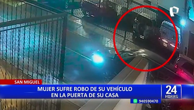 San Miguel: mujer sufre robo de su vehículo en la puerta de su casa