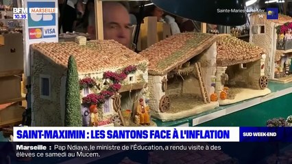 Saint-Maximin marché de NO¨EL 2022 - les santons face à l'inflation BFM21NOV2022