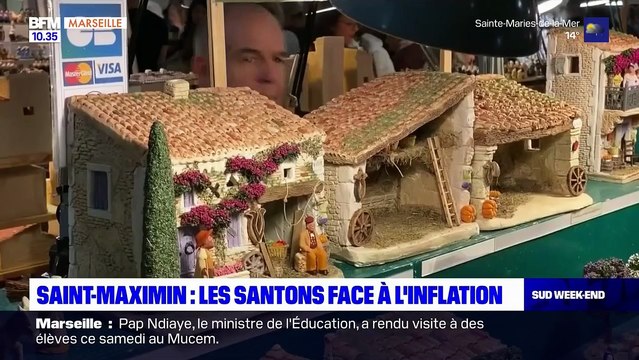 Saint-Maximin marché de NO¨EL 2022 - les santons face à l'inflation BFM21NOV2022