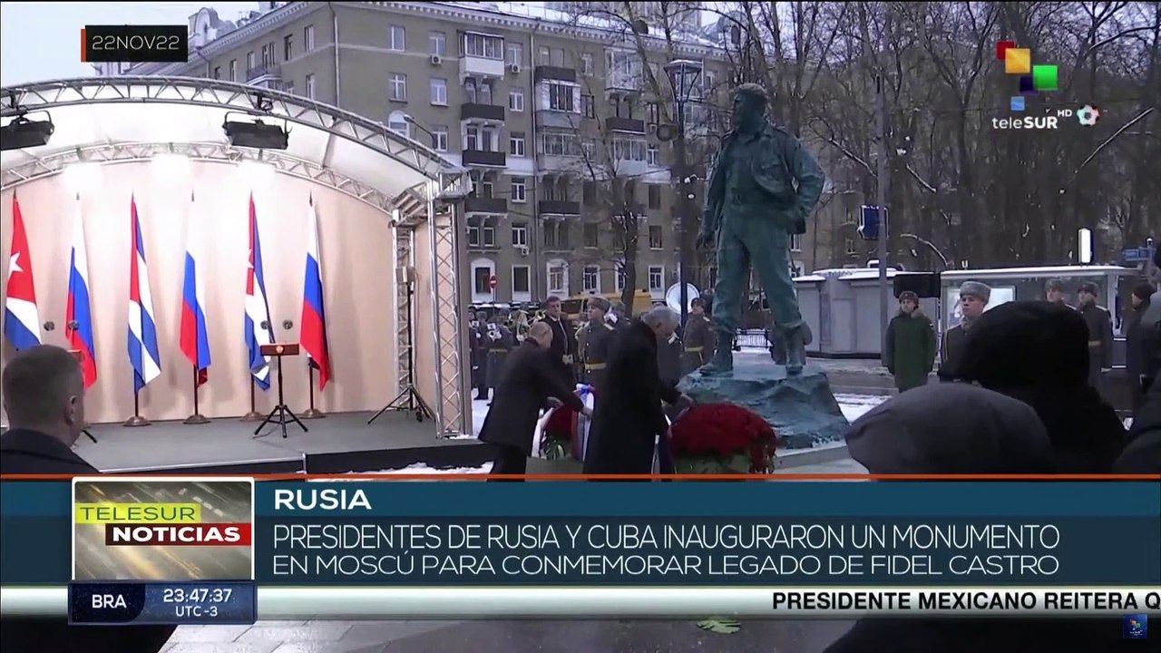 Monumento a Fidel Castro en Moscú simboliza legado del líder histórico de la Revolución Cubana