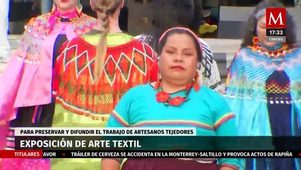 Diseños de textiles artesanales, son exhibidos en Los Pinos