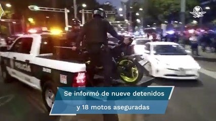 Bikers y policías se enfrentan tras manifestación afuera de la SEMOVI