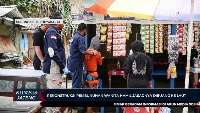 Rekonstruksi Pembunuhan Wanita Hamil Jasadnya Dibuang ke Laut