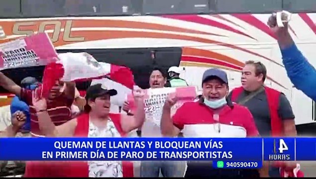 Así se desarrollo el primer día de paro indefinido de transportistas en algunos lugares del país