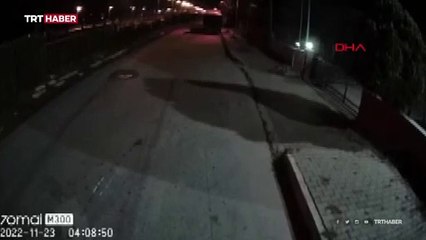 Düzce'deki deprem anı güvenlik kamerasında