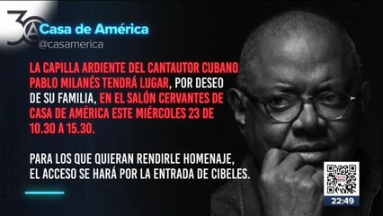 Pablo Milanés será velado en Madrid