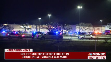 Descargar video: USA - Une fusillade dans un supermarché Walmart dans  la ville de Chesapeake en Virginie aurait fait plusieurs morts et des blessés selon les autorités