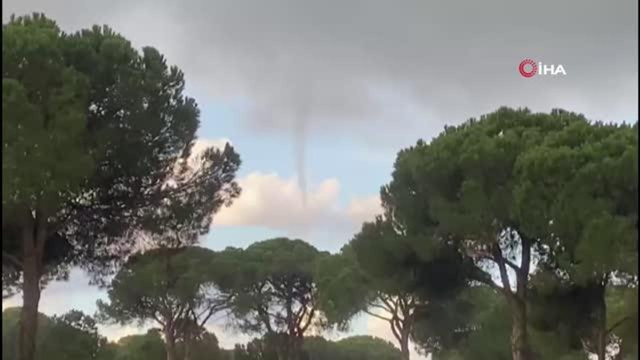 Antalya'da çıkan hortum karaya ulaşmadan kayboldu