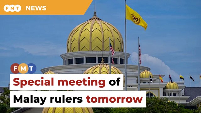 Malay rulers to hold special meeting tomorrow, says report