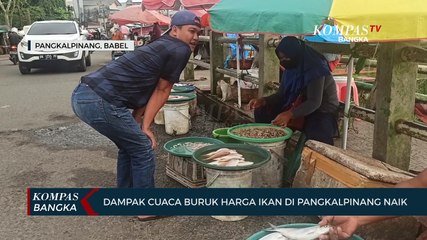 Dampak Cuaca Buruk, Harga Ikan di Pangkalpinang Naik