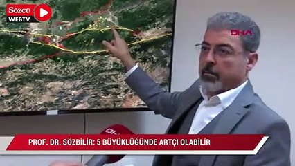 Prof.Dr. Sözbilir: 5 Büyüklüğünde artçı olabilir