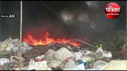 ओडिश : जाजापुर में कबाड़ के गोदाम में लगी भीषण आग, दमकल की पांच टीमें मौके पर