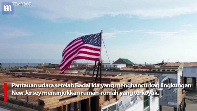 Pantauan Udara New Jersey Porak Poranda Diterjang Badai Ida
