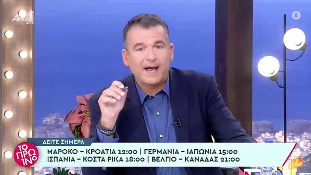 Μουντιάλ 2022: Η ανακοίνωση του Γιώργου Λιάγκα και η αλλαγή στο Πρωινό