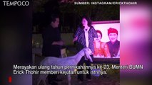 Erick Thohir Beri Kado Kambing untuk Istrinya pada Ulang Tahun Pernikahan ke-23