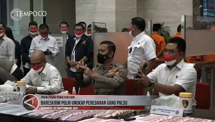 Bareskrim Polri Ungkap Peredaran Uang Palsu