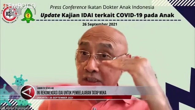 Syarat Pembelajaran Tatap Muka, Ini Rekomendasi IDAI