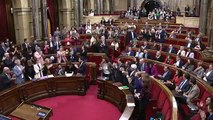 La presidenta en funciones del Parlament celebra la absolución de Roger Torrent