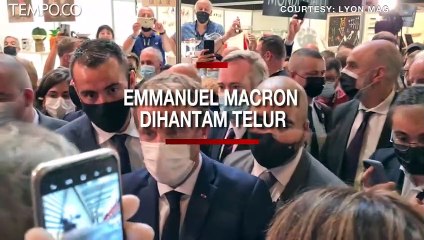 Presiden Prancis Emmanuel Macron Dihantam Telur