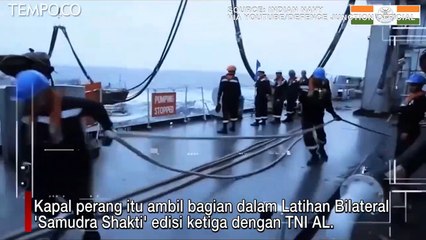 Penampilan Kapal Perang India dan KRI Bung Tomo di Samudra Shakti 2021