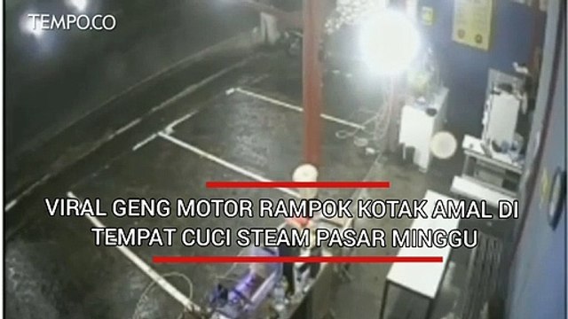 Geng Motor Terekam CCTV saat Rampok Uang Kotak Amal di Pasar Minggu