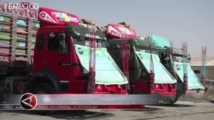 Pertama Sejak Taliban Berkuasa, Truk Kargo dari Afghanistan ke Eropa
