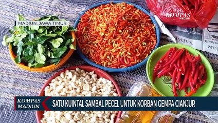 Satu Kuintal Sambal Pecel Untuk Korban Gempa Cianjur