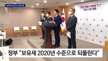 내년 부동산 보유세 ‘2020년 수준’으로 낮춘다
