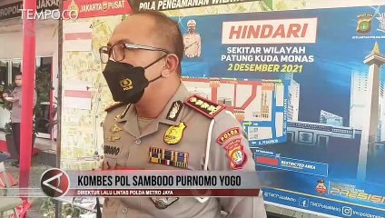 Polda Metro Jaya Tutup Jalan Sekitar Patung Kuda dan Monas