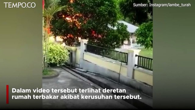 Kerusuhan Warga di Pulau Haruku Maluku Tengah, Deretan Rumah Terbakar