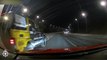 Road rage motorist filmed deliberately swerving towards lane-hogging driver