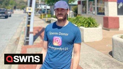Serial American sperm donor who has fathered 48 children says a couple have had his first child in the UK
